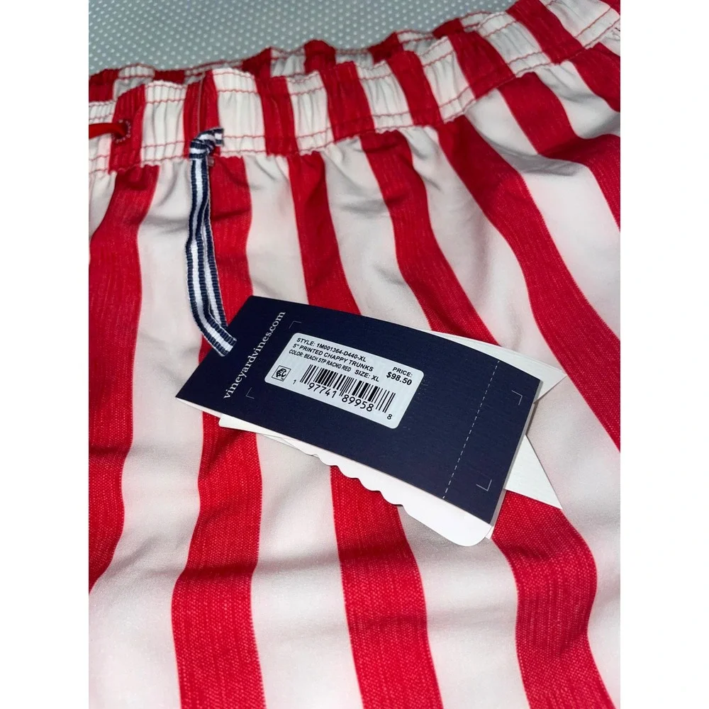 Vineyard Vines Mens XL Prep Stripe 4-Way‎ Stretch Swim Trunks Beach Shorts NWT